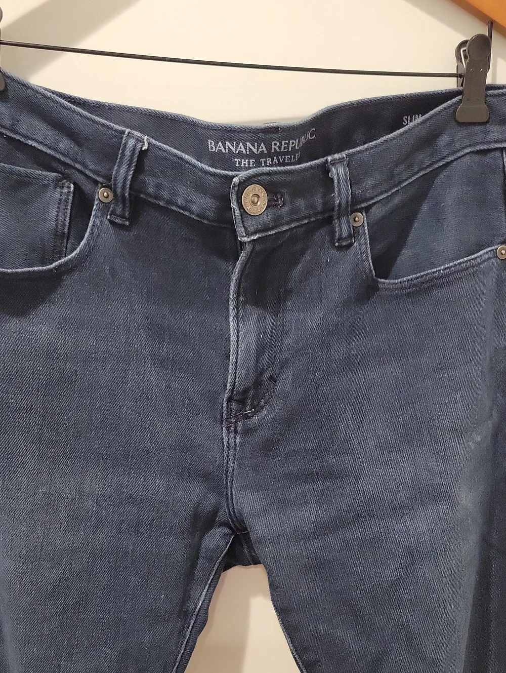 ​Banana Republic Traveler Jeans Men's 32x30 Slim Fit Dark Wash Blue